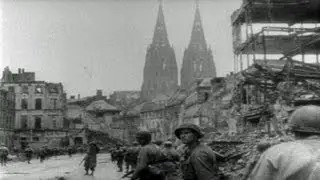 HD Stock Footage WWII Lest We Forget R7 - Ruhr River, Battle of Cologne