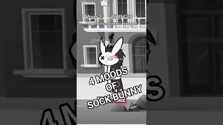Sock Bunny has only four moods #indiegame #darkhumor #gamecharacter #oc #visualnovel #funny