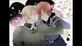hetalia germany and italy Kiss From the Rose