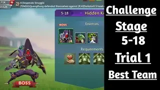 Lords Mobile Challenge Stage 5-18 Trial 1 best F2P Team