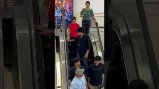 Fake Electric Shock Prank😂 On Escalator #shorts #funny #escalator #prank