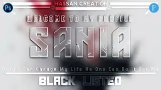How To Create FB Cover Dp 2024 | New Glass Font Editing 2024 | In Pixllab & PS CC | Hassan Creation
