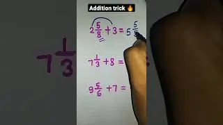 faction Addition trick 🔥 # mathematics test # 😇 School time useful 🏫 # ytshort# Subscribe now 🙏🏻