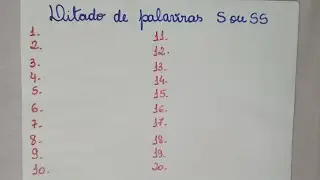 Ditado de Palavras Com S ou SS| -  📝 Aula de Português! - EJA