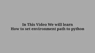 How to Set Environment Variable for Python in Windows 10   