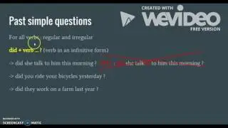 Past Simple Screencast