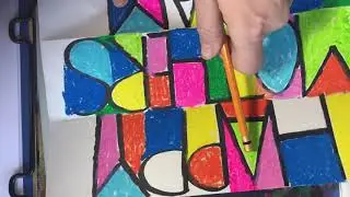 Abstract lettering art project