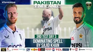 Sajid Khan picks up 4️⃣ wickets in 2nd innings | Pakistan vs England | 3rd Test Day 3
