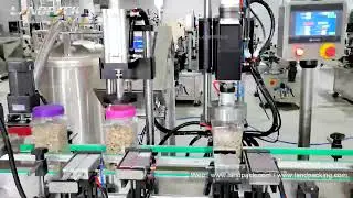 Garlic bottle filling line with liquid nitrogen filled
