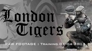 Raw paintball footage, side line camera, London Tigers SPL training 01/04/13