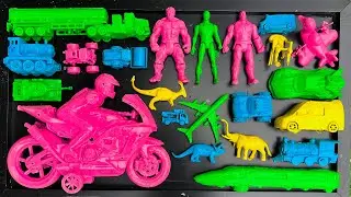 membersihkan mainan motor balap,anomali,dino saurus,hulk#metcarstoys 