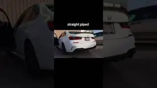 STRAIGHT PIPED 330i Vs STOCK EXHAUST COMPARISON (HUGE DIFFERENCE)🤯🤯 #330i #b48 #b58 #g80 #m3 #s58