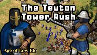 Тевтонский штурм башни (низкий рейтинг Эло) | Age of Empires 2