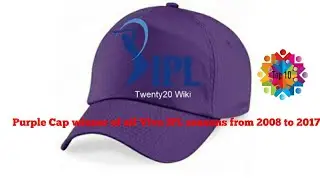Purple cap winner of all Vivo IPL season from 2008 to 2017