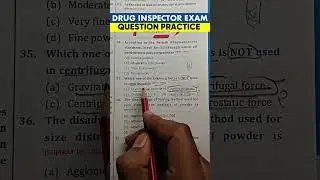 DRUG INSPECTOR EXAM MCQ✍️ DRUG INSPECTOR MCQ PYQ QUESTION #druginspector #druginspectorexam #gdc