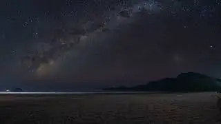 1 Hour STARSCAPES with an Ocean4K  ( No Ads) + Relaxing Music  Deep Sleep & Relaxation