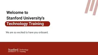 Stanford University's Technology Training