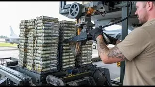 Massive 20mm Ammo Loading Into Fighter Jets | Universal Ammunition Loader (UALS) in Action