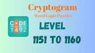 Cryptogram Level 1151 - 1160 Answer | Cryptogram Puzzle Game Solutions 🔐🧠 | Mini Boss