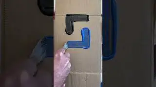 i mixed acrylic paint on a cardboard box