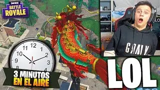 VICTORIA ÉPICA VOLANDO DURANTE 3 MINUTOS SEGUIDOS - Reto Fortnite: Battle Royale