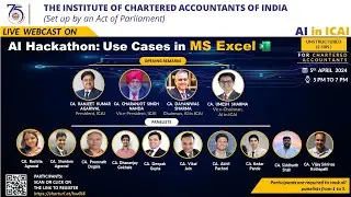 Live Webcast on “AI Hackathon: Use Cases in MS Excel by CA”