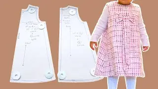 How to Sew a Kids A-Line Dress | Pattern Drafting + Sewing Tutorial