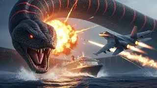 Luxury Cruise Ship vs Godzilla-Sized Anaconda 😱 | Deadliest Sea Monster Attack