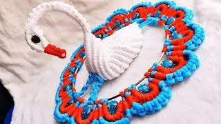 Macrame Beautiful 🦢 Swan Stand Tutorial in Hindi Full Part