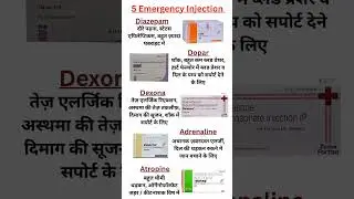 5 आपातकालीन इंजेक्शन जो जान बचा सकते हैं | Emergency Medicine Uses in Hindi #emergencymedicine#ytsho