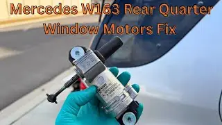 Простой ремонт мотора заднего бокового стекла на Mercedes W163 ML Class.