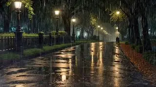 🛏️ Rain Sounds for Insomnia | Peaceful Night Rain Ambience for Restful and Restorative Sleep 🌙