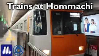 Osaka Metro Trains at Hommachi
