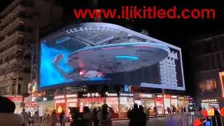 High brightness & refresh rate outdoor P6 RGB 3D Glasses free LED Display video wall advertising