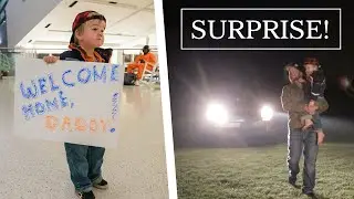 he finally came home! || Our surprise was a success!