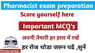 Important multiple choice questions for Pharmacist exam preparation 2021 ,#HPSSC_PHARMACIST 2021,
