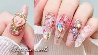 sub) Antique Nails✨|Стёганые ногти | Матовые ногти | Ногти своими руками