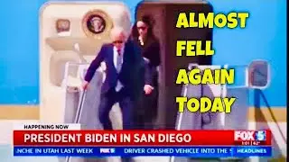 Clumsy Joe just TRIPPED on Top Step of Air Force One Today - it&rsquo;s only a matter of time&hellip;