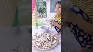 Nepali Village Women found wild vegetables Mushrooms 🍄