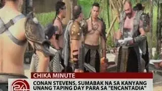 24 Oras: Conan Stevens, sumabak na sa kanyang unang taping day para sa 'Encantadia'