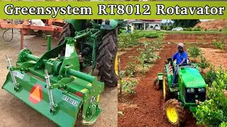 John Deere 3036en with Greensystem RT 8012 4' Rotavator in Orchard 