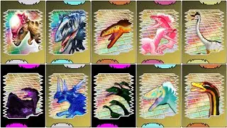 Dino Rey Cartas de Luz,Hielo,Evolución,Amor,Tiempo y Oscuridad hasta ahora (Elemental Multiverse)