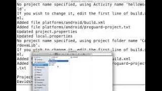cordova / phonegap command line set up