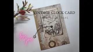 vintage clock card|Diy book card|Surprise window card|Scrapbook ideas|Birthday|Crafts|Salomi`s Diy