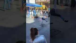 Breakdancing on Fremont Street in Las Vegas