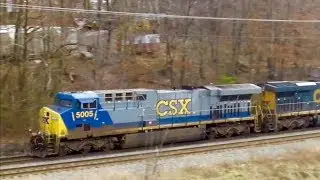 CSX Trash Train with AC6000CW 5005  in the Lead