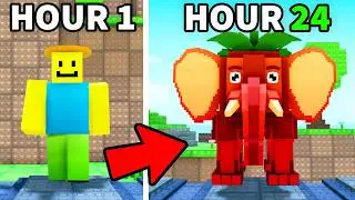 I Spent 24 Hours in Survive Lava for Brainrots!