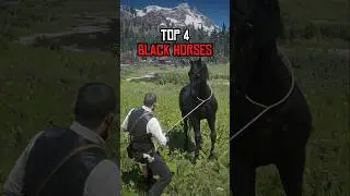 Top 4 Best BLACK Horses You Must OWN - RDR 2 #rdr2 #shorts