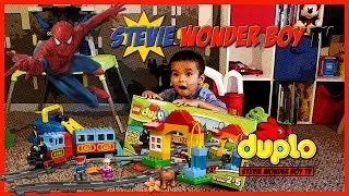 LEGO Duplo My First TRAIN Set TOY Unboxing & PLAY Featuring SPIDERMAN