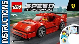 LEGO Speed Champions 75890 Ferrari F40 Competizione - Step-by-Step Building Instructions 🏁